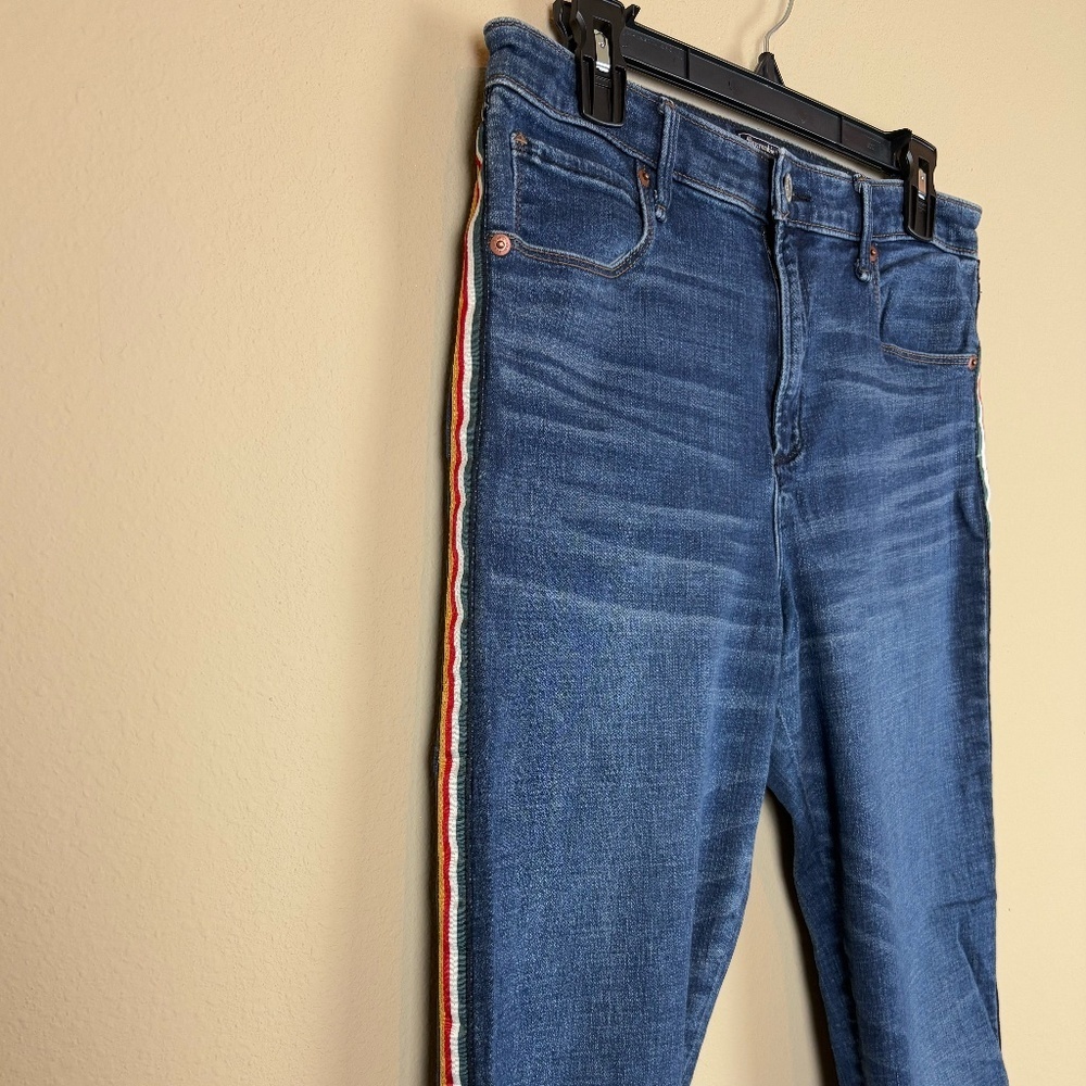 Abercrombie & Fitch Simone High Rise Ankle Cotton Blend Denim Jeans; Size 32/14R